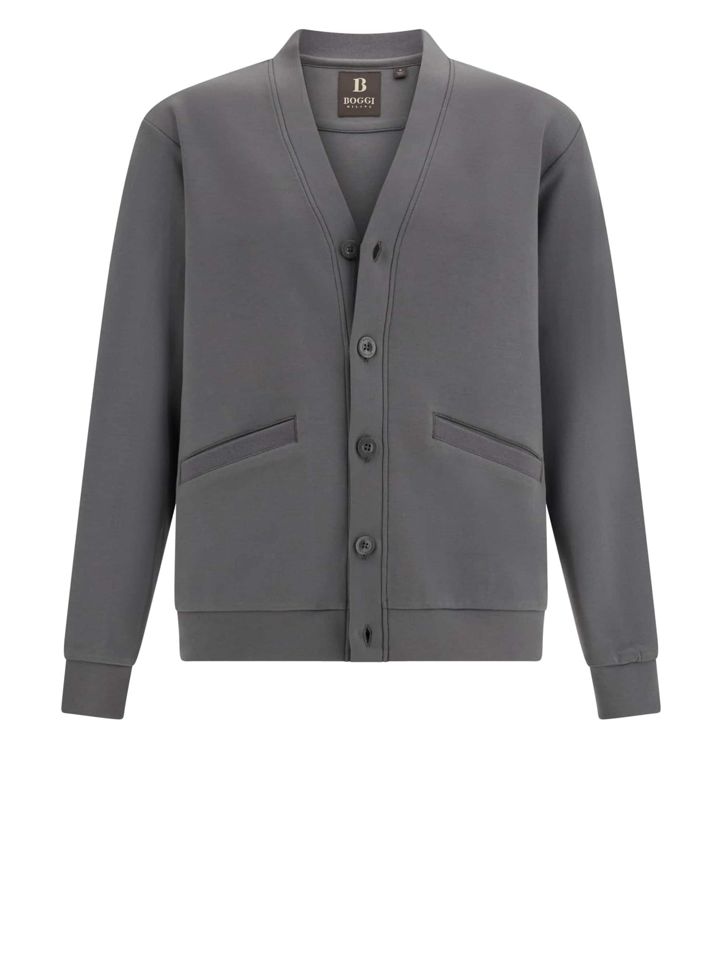 Boggi Milano Neuletakki värissä harmaa: etupuoli