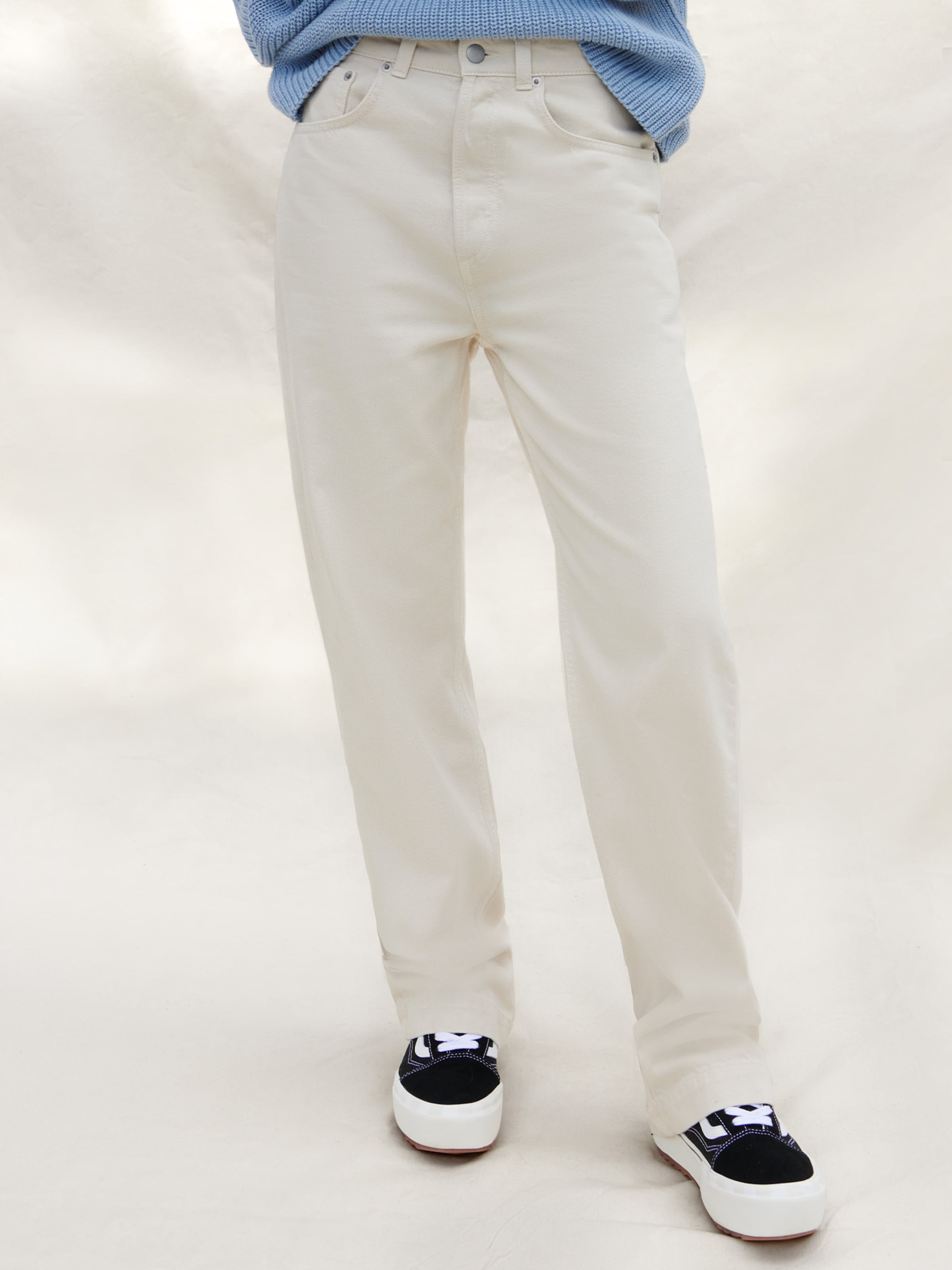 smėlio A LOT LESS Standartinis Džinsai 'Jessie': priekis