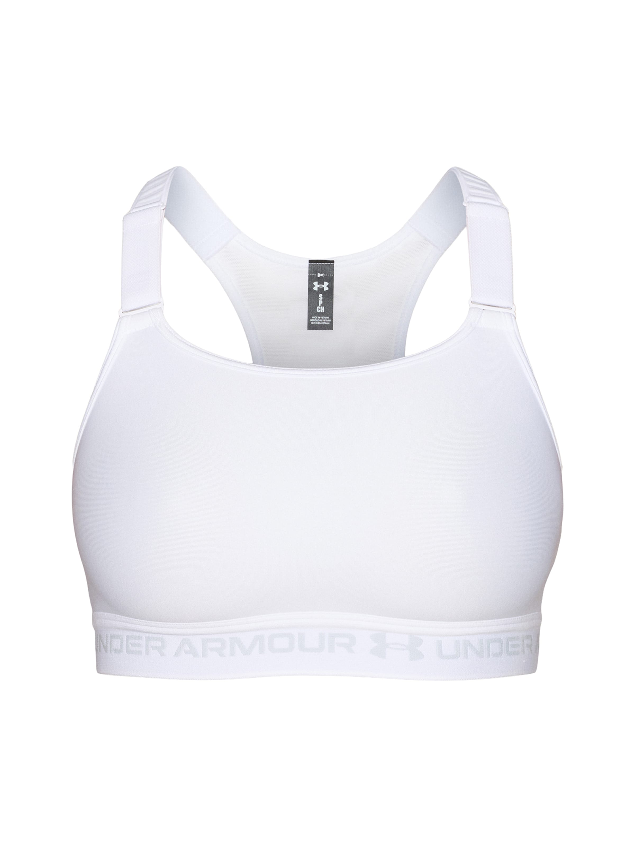 UNDER ARMOUR - Bustier Sujetador deportivo en blanco: frente