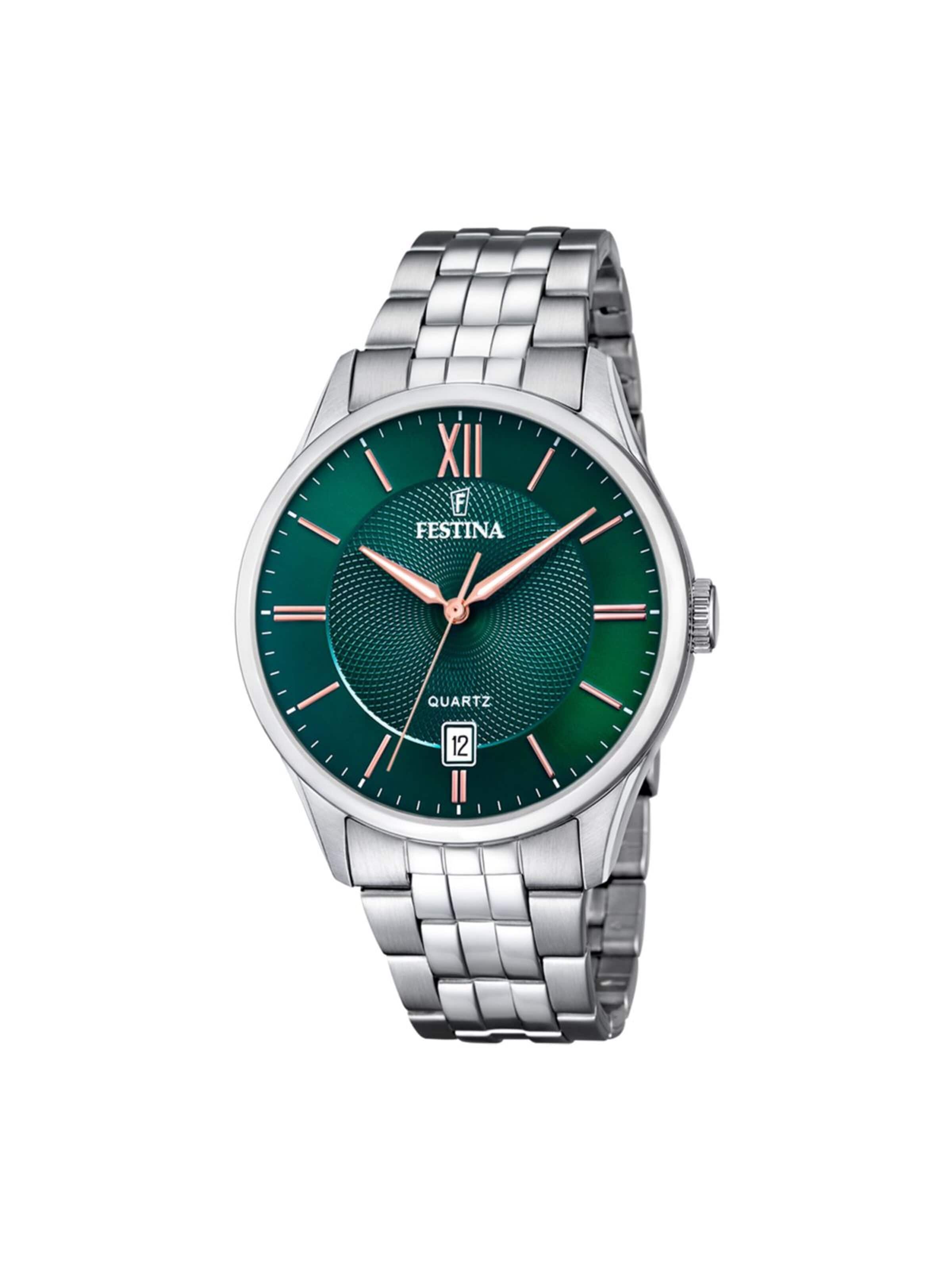 Montre à affichage analogique FESTINA en vert : devant