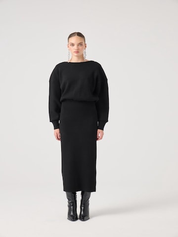 Robes en maille HOLLY LOLLY en noir