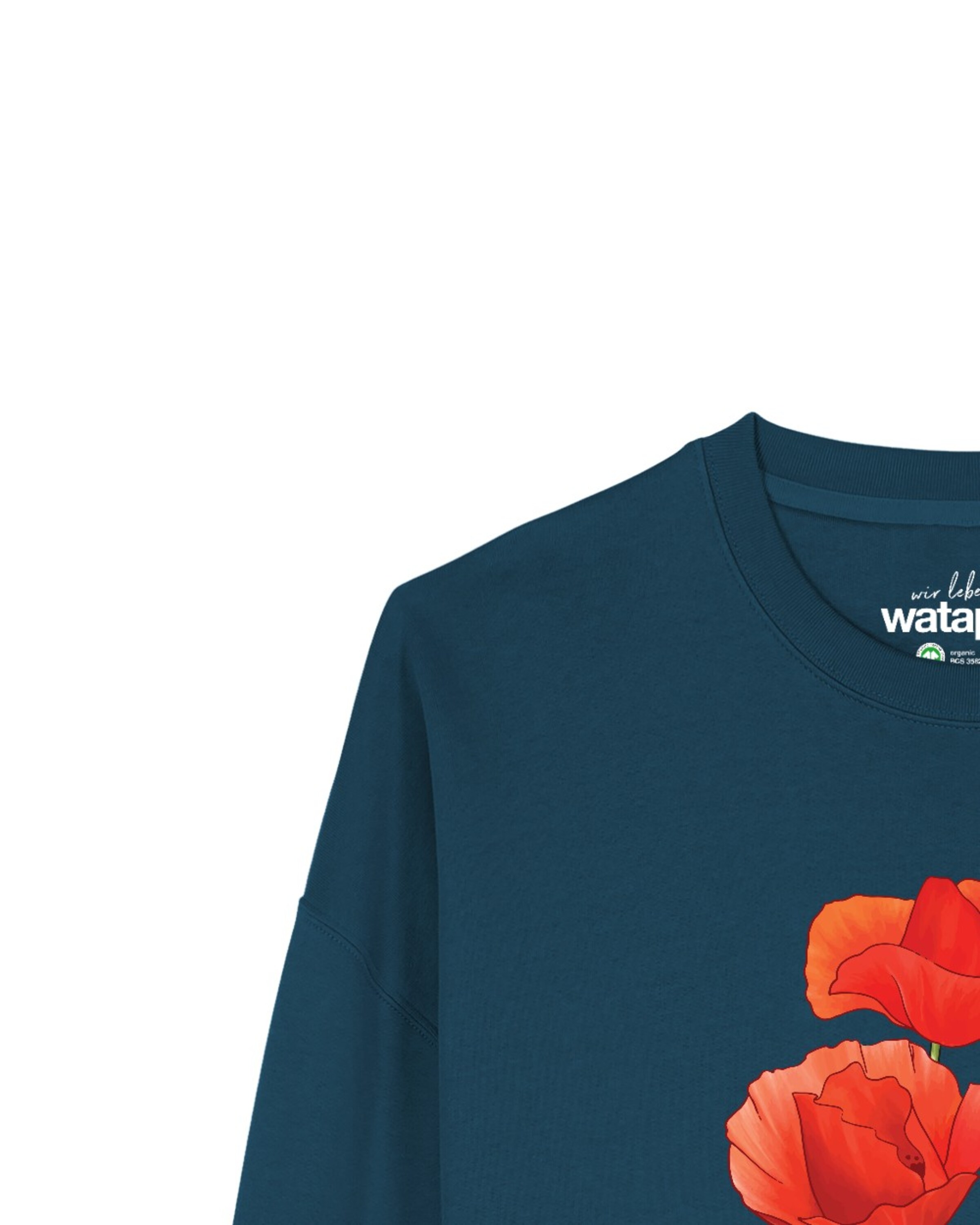 Sweat-shirt 'Poppy Flowers ' Watapparel en vert