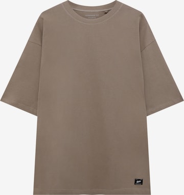 Pull&Bear Shirt in Bruin: voorkant