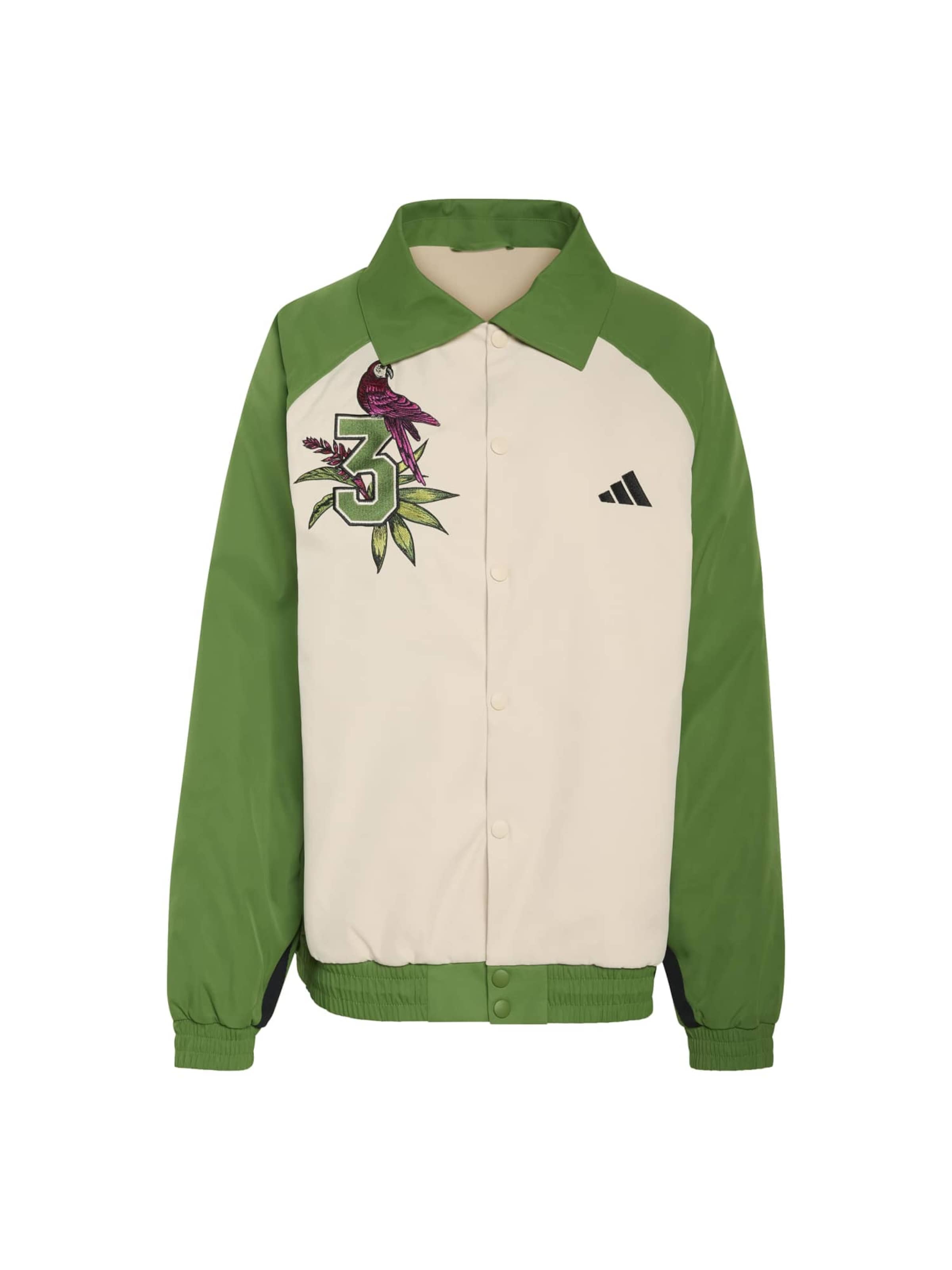 Bluză cu fermoar sport de la ADIDAS SPORTSWEAR pe verde: față