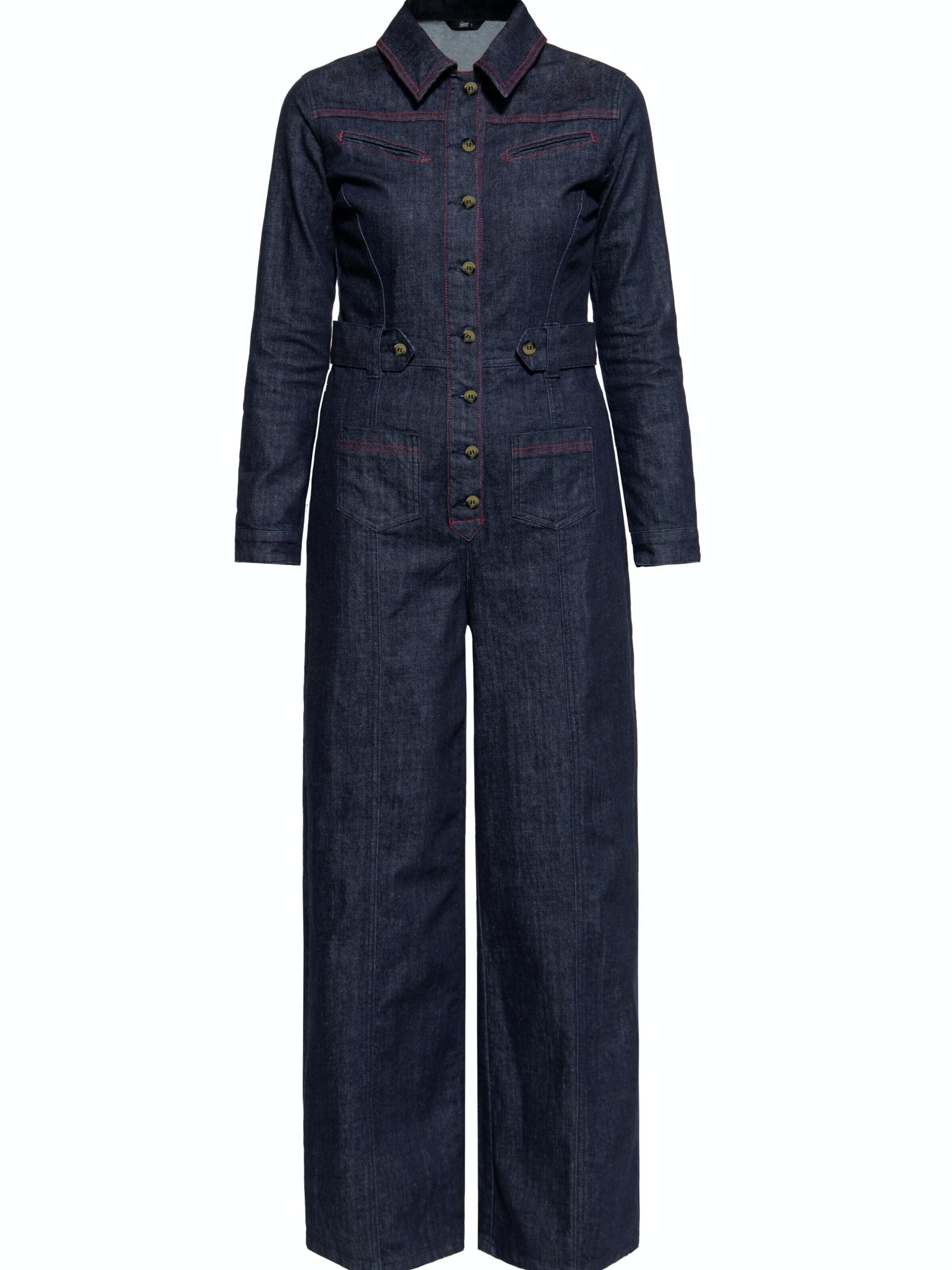 Queen Kerosin Jumpsuit‌ in XXXL/Regular in blue denim, Produktansicht