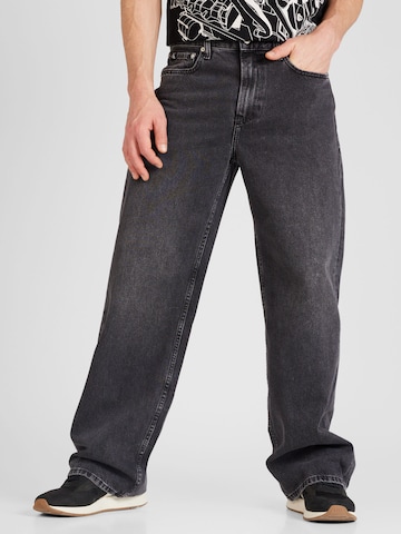 Calvin Klein Jeans Wide leg Jeans '90'S' in Grijs: voorkant