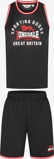 LONSDALE Treenipuku 'Pewsey' värissä kirkaanpunainen / musta / valkoinen, Tuotenäkymä