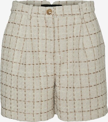 VERO MODA Regular Bandplooibroek 'MILEY' in Beige: voorkant