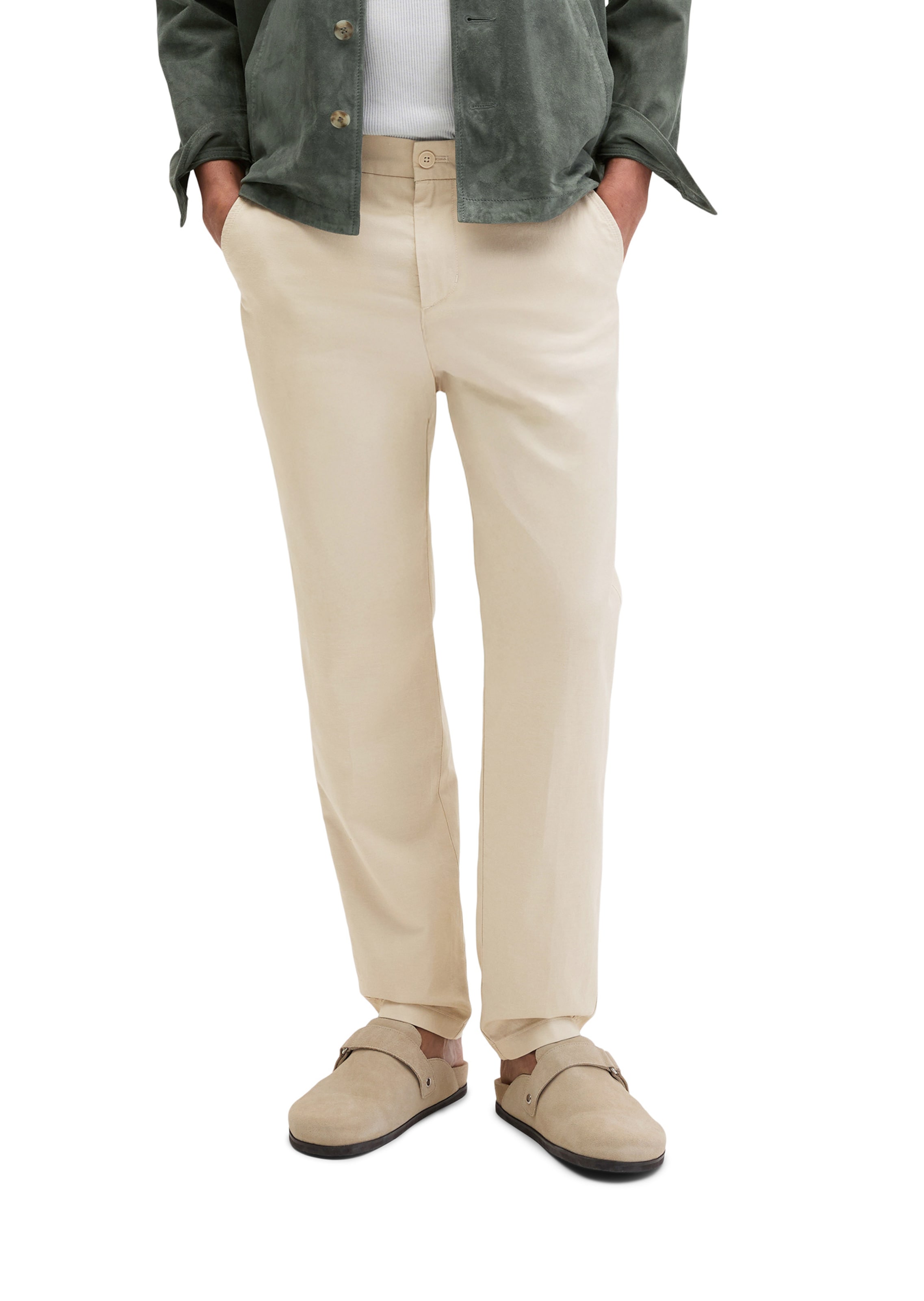 Marc O'Polo Tapered Chino in Beige: voorkant
