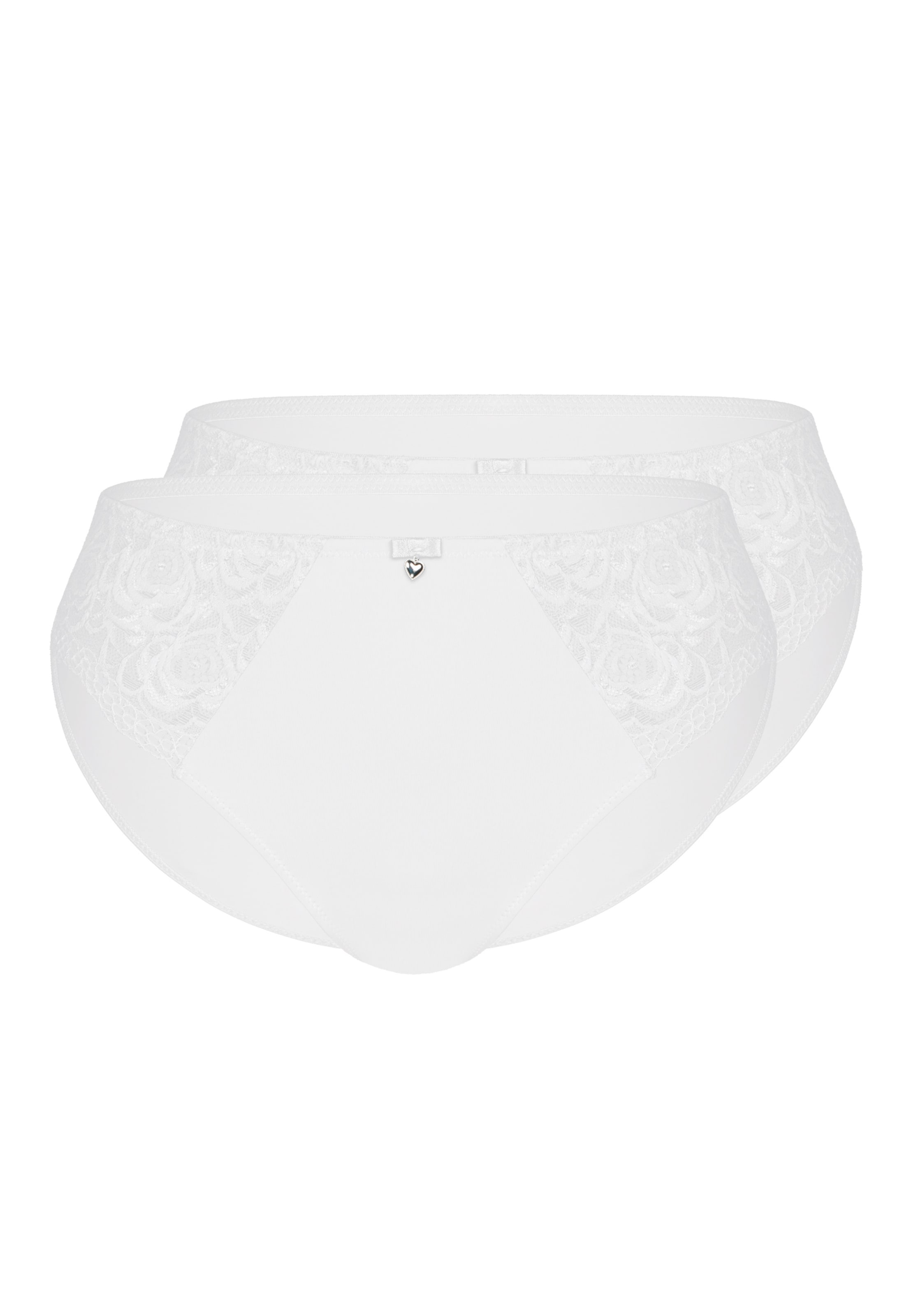 sassa Slip 'BEAUTIFUL ROSE' in Weiß: Vorderseite