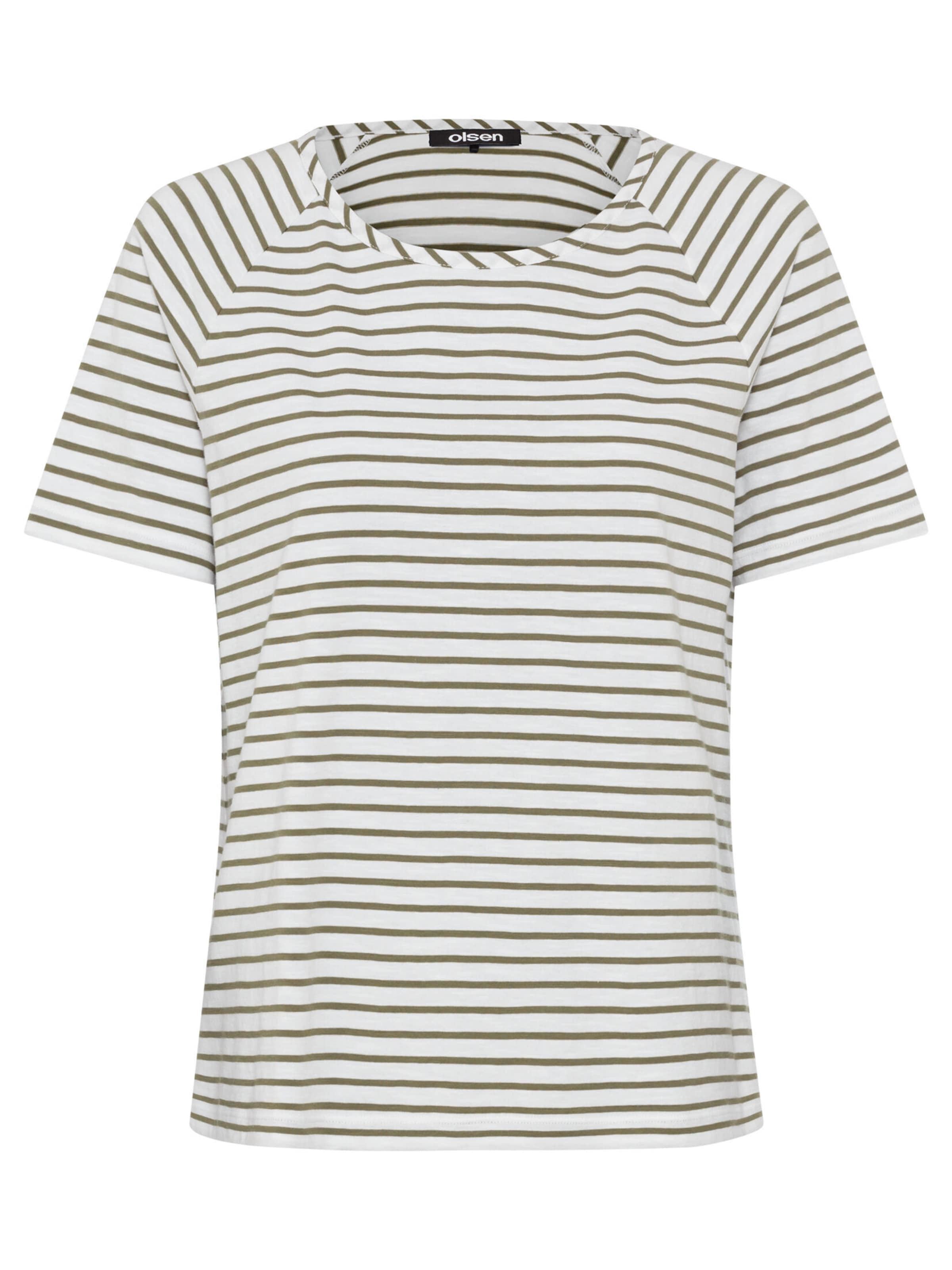 Olsen Shirt mit Rundhalsausschnitt in Grün: Vorderseite