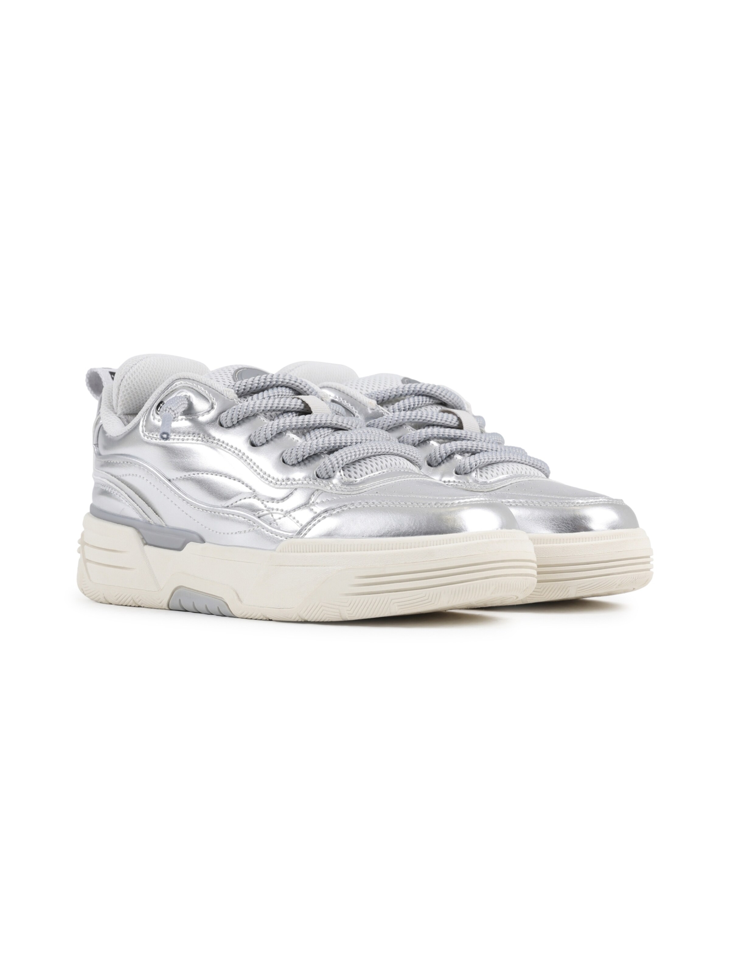 brx by BRONX Sneakers laag 'Skat-Err' in Zilver