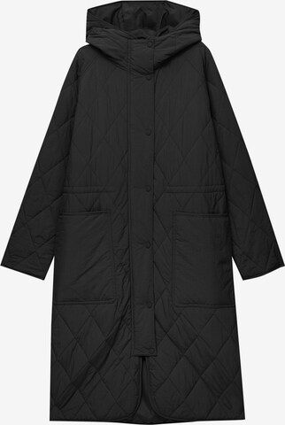 Pull&Bear Between-Seasons Coat in Black: front