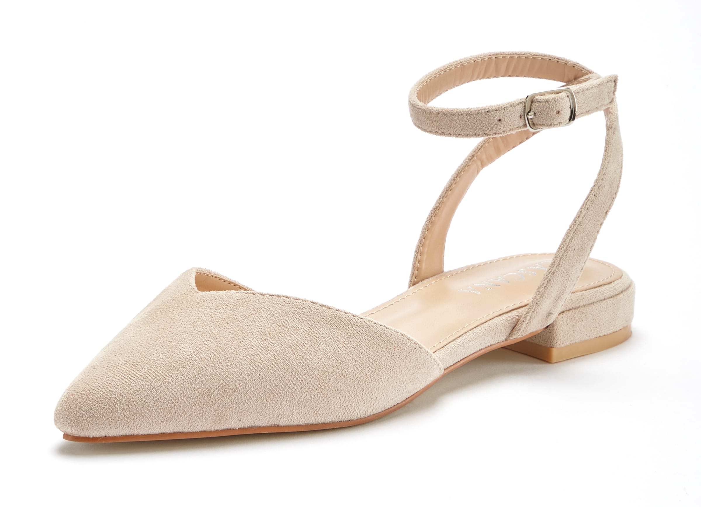 LASCANA Strap ballerina in Beige: front