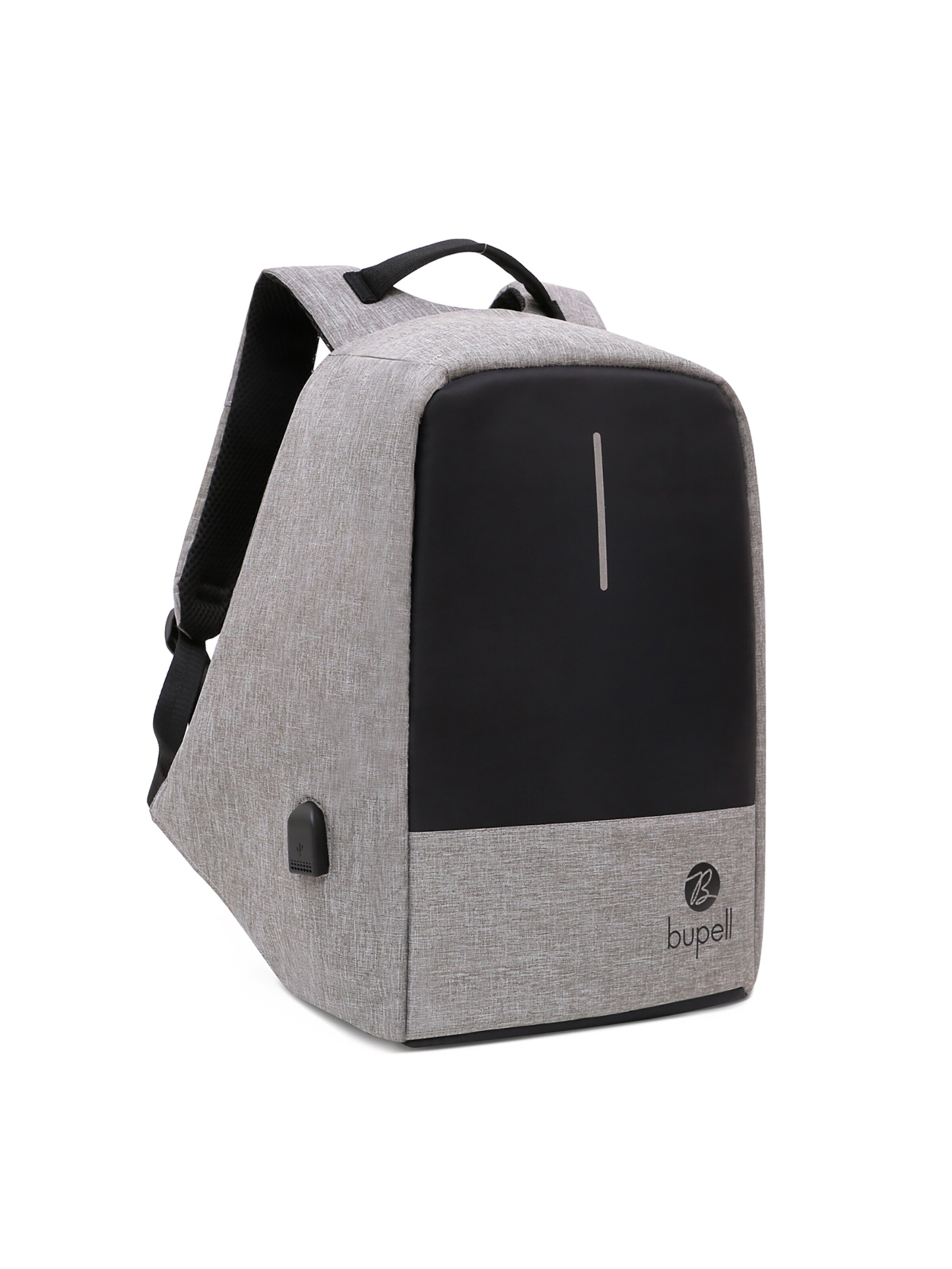 bupell Backpack 'Laptop & Anti-Diebstahl' in Grey: front