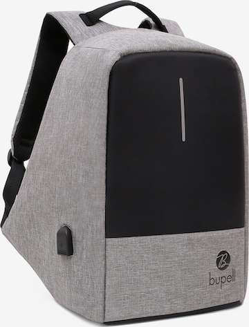bupell Backpack 'Laptop & Anti-Diebstahl' in Grey: front