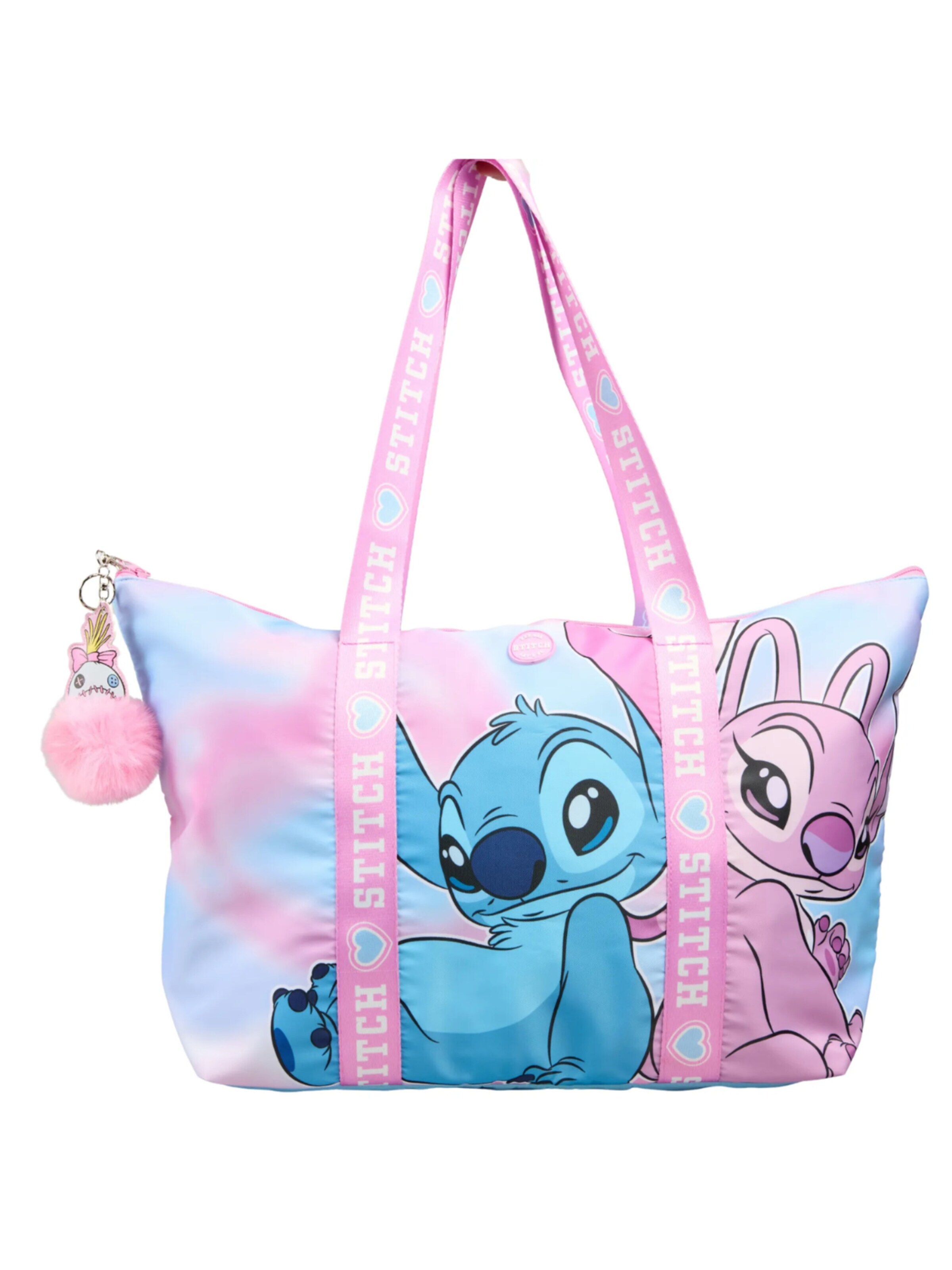 Disney Lilo & Stitch Weekender 'Lilo & Stitch Weekend Bag with Pom Pom Keychain'‌‌‌‌ in Mischfarben: Vorderseite