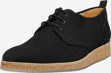 Henry Stevens Lace-Up Shoes 'Murphy PD' in Black: front