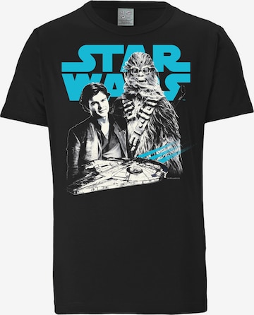 LOGOSHIRT T-Shirt 'Star Wars: Solo - Han Solo & Chewbacca' in Mischfarben: predná strana