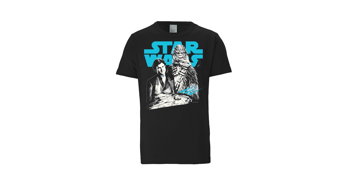 LOGOSHIRT T-Shirt 'Star Wars: Solo - Han Solo & Chewbacca' in Schwarz LOGOSHIRT T-Shirt 'Star Wars: Solo - Han Solo & Chewbacca' in Schwarz