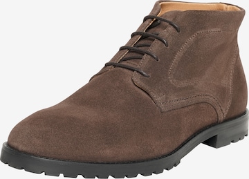 Henry Stevens Veterboots 'Wallace' in Bruin: voorkant