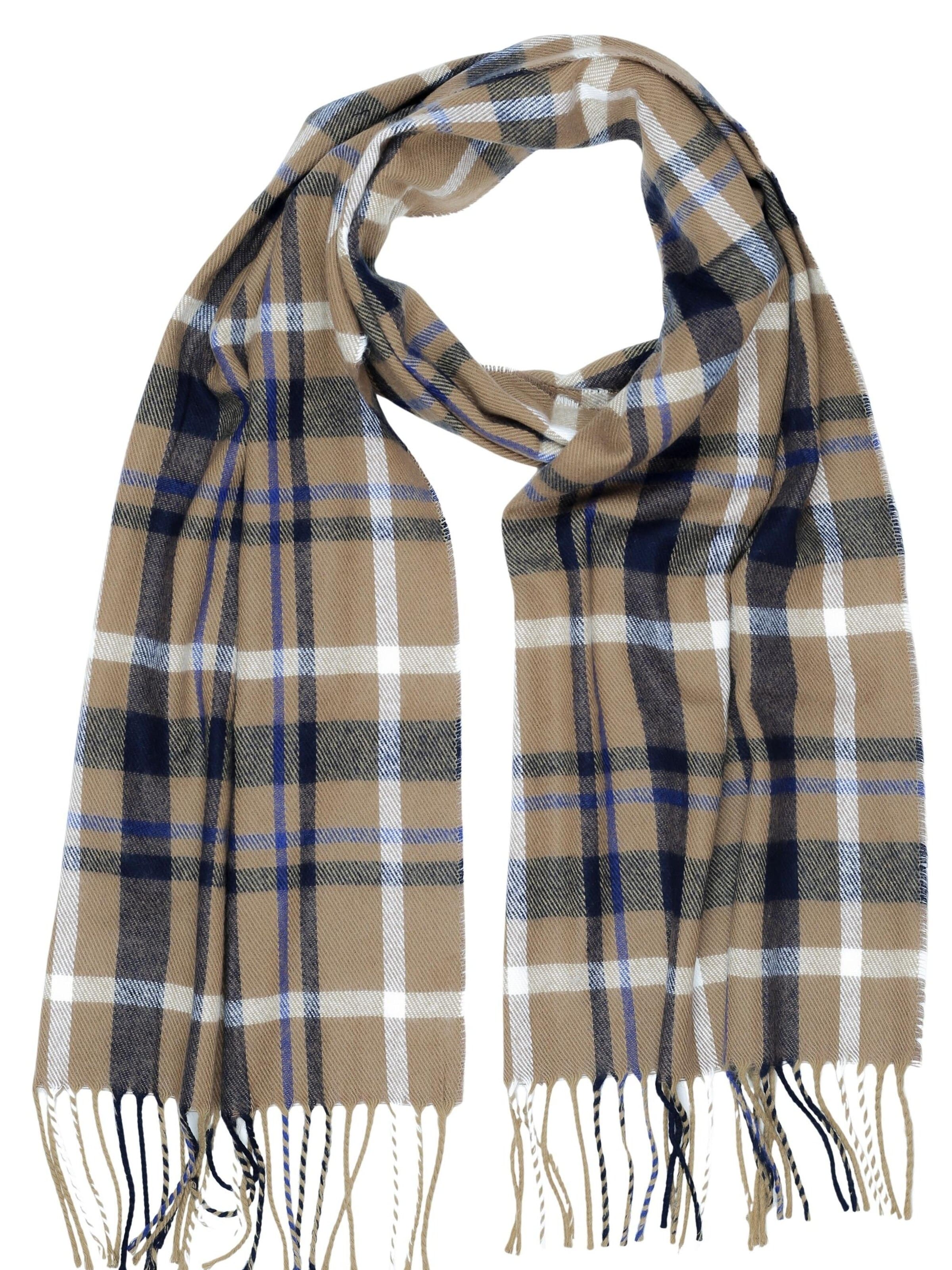 COLLEZIONE ALESSANDRO Scarf 'ItaloScot' in Brown: front