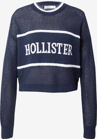 HOLLISTER Sweter w kolorze niebieski: przód
