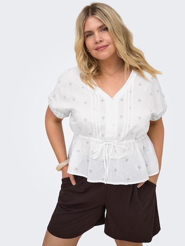 Camicia da donna 'CARKuna' di ONLY Carmakoma in bianco