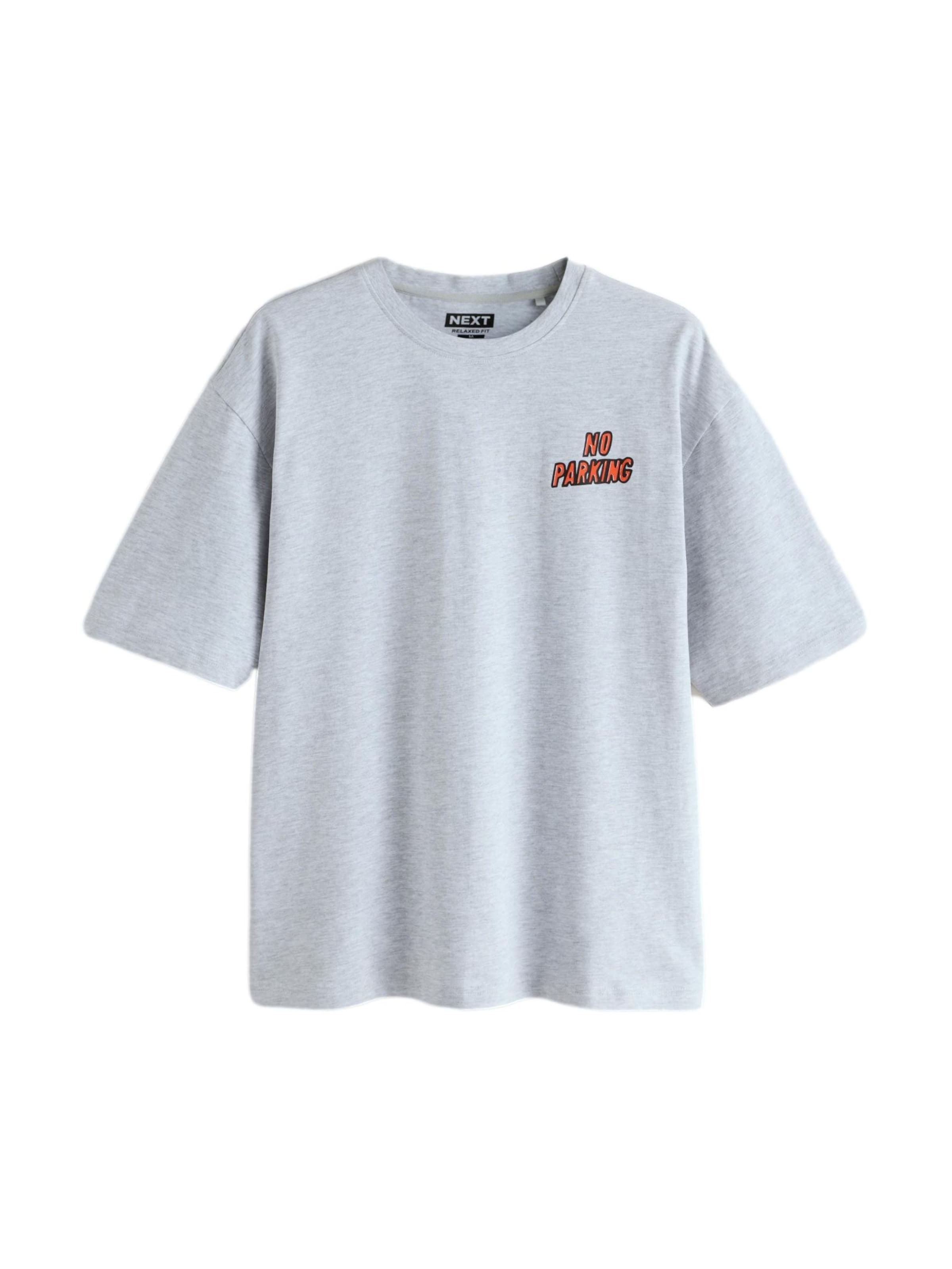 Next T-Shirt en jaune / gris clair / vert / violet, Vue avec produit