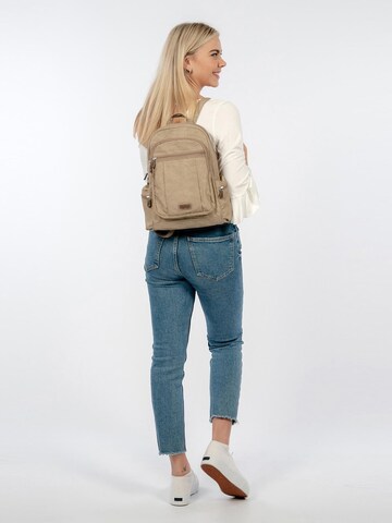 Emily & Noah Rucksack ' Havanna ' in Beige: Vorderseite