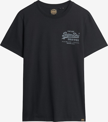 Superdry - Camiseta 'Heritage' en negro: frente