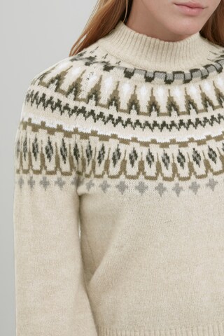 b.young Strickpullover 'BYOLIKA JACQUARD' in Grau