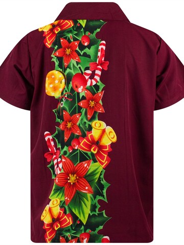 King Kameha Regular Fit Hemd 'Christmas Wedding'‌‌‌‌‌‌‌ in Rot