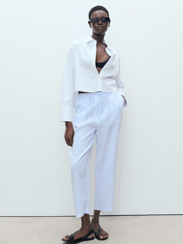 MANGO Loosefit Broek in Blauw