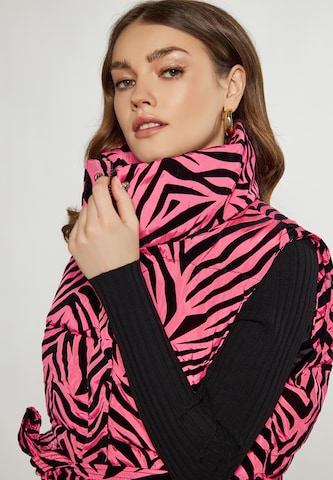 Gilet di faina in rosa