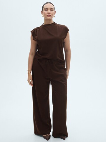 MANGO Loosefit Hose 'CANDELA' in Braun