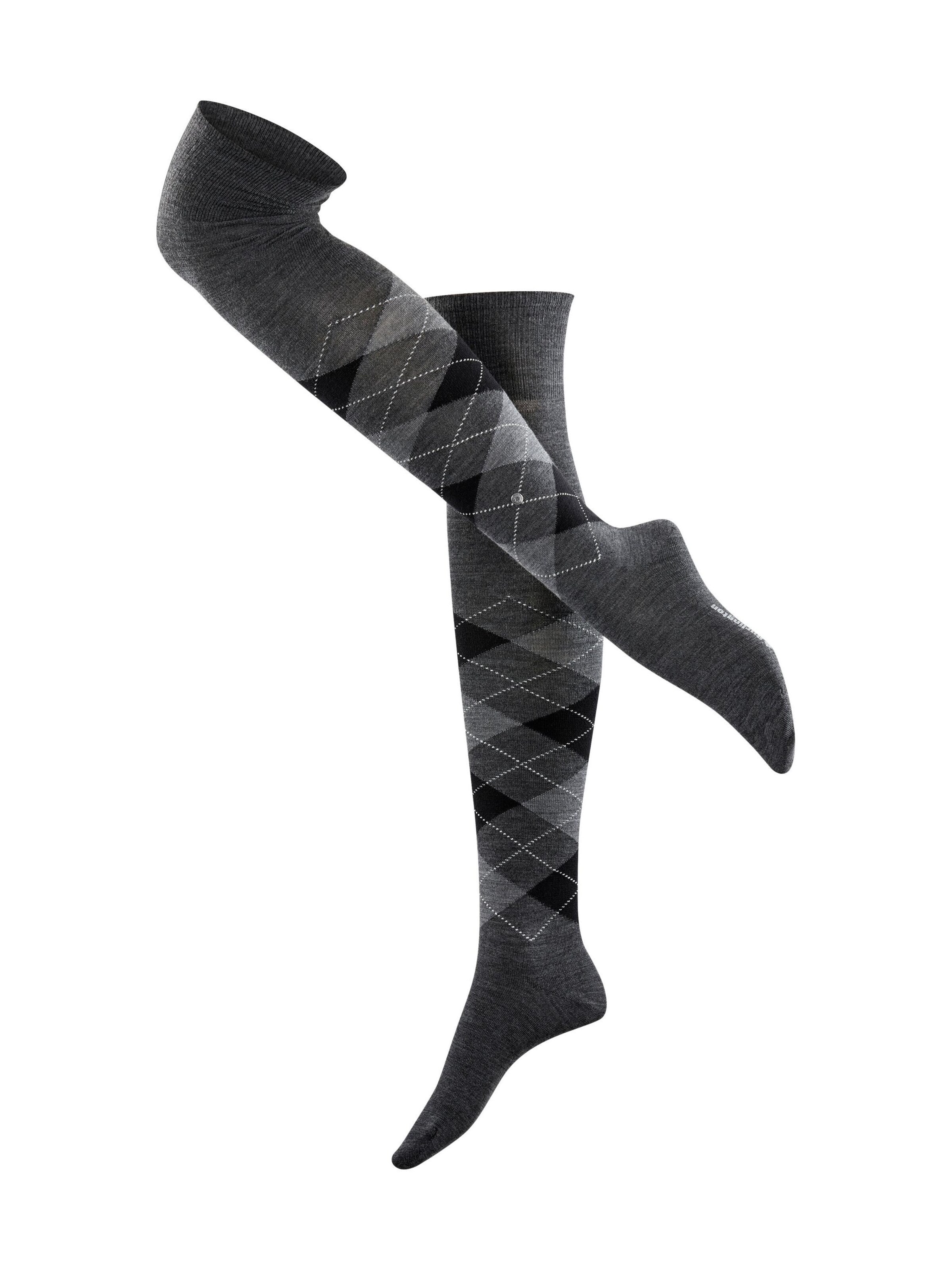 BURLINGTON Overknee Strümpfe 'Marylebone'‌‌‌‌‌‌‌‌ in Grau: Vorderseite