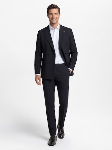 Finshley & Harding London Comfort fit Business-colbert ' Berry ' in Blauw