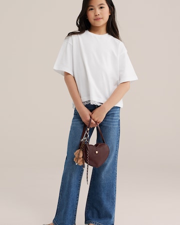 Tricou 'Meisjes' de la WE Fashion pe alb