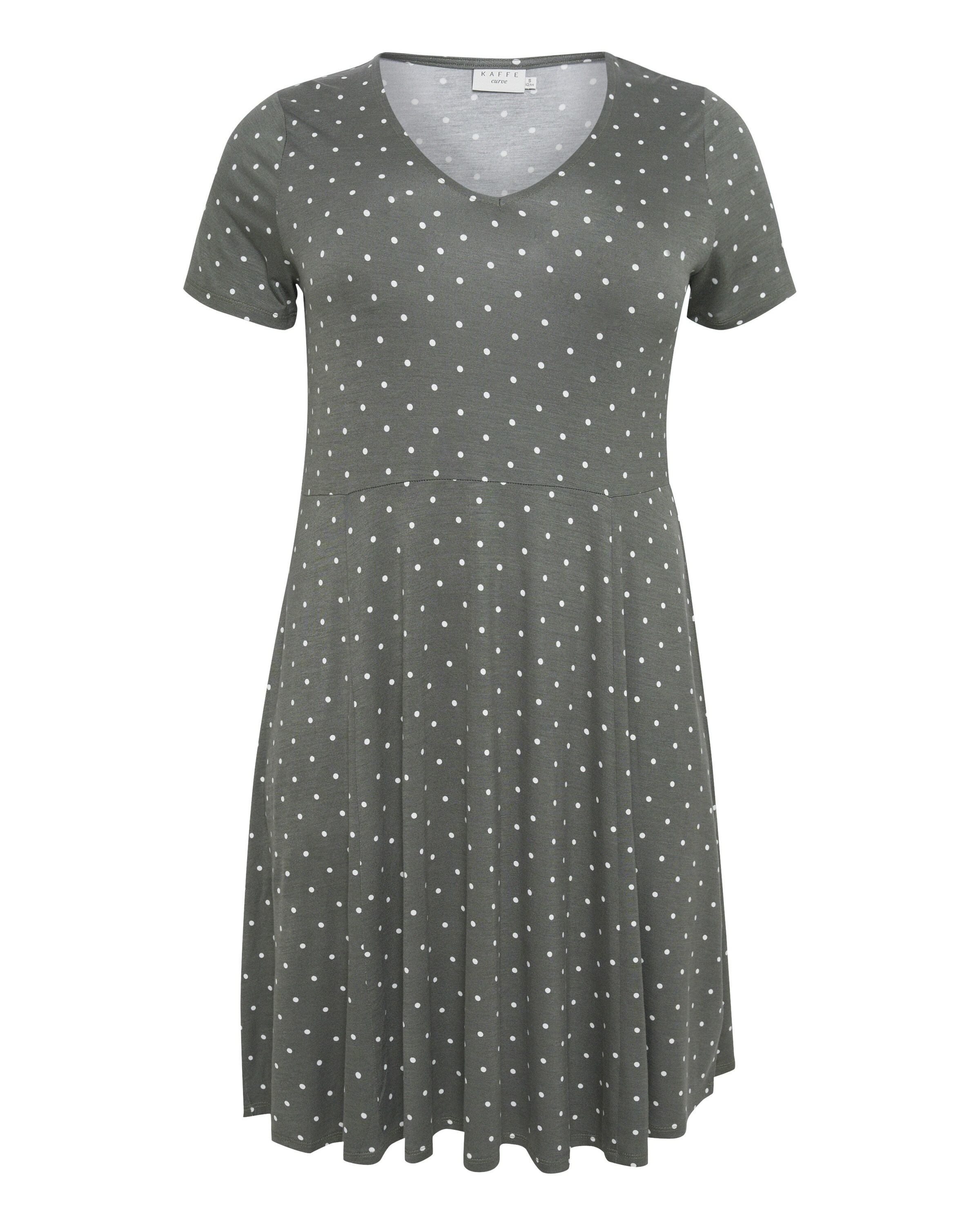 KAFFE CURVE Šaty 'Rachel' – zelená: přední strana