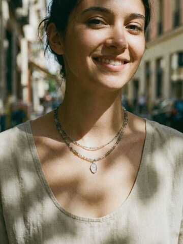 Nemomatheo Necklace 'Nachtkompass' in Grey