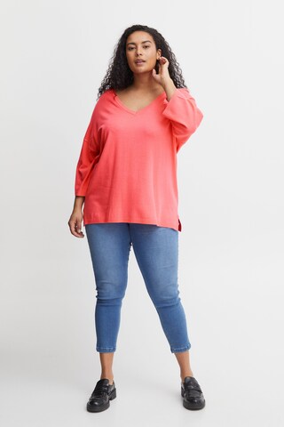 Pull-over 'BLUME' Fransa Curve en rose
