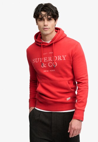 Superdry & Co Sweatshirt '1954 Company' in Rood: voorkant