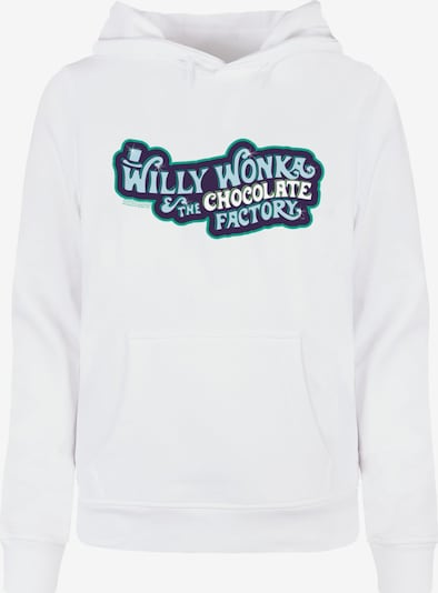 ABSOLUTE CULT Sweatshirt 'Willy Wonka' in türkis / hellblau / brombeer / weiß, Produktansicht