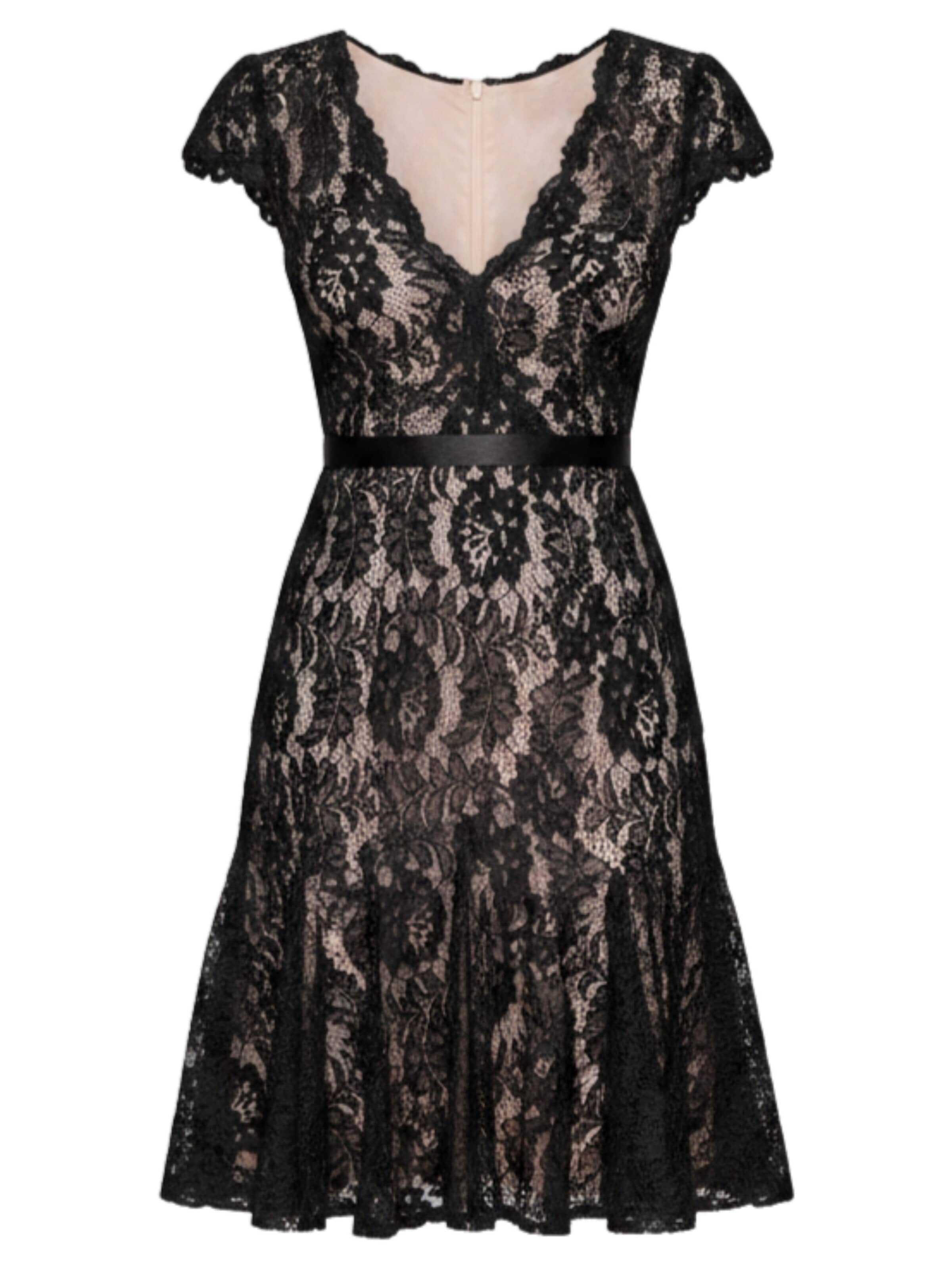 Ombre Kleid‌‌‌‌ in Schwarz: Vorderseite