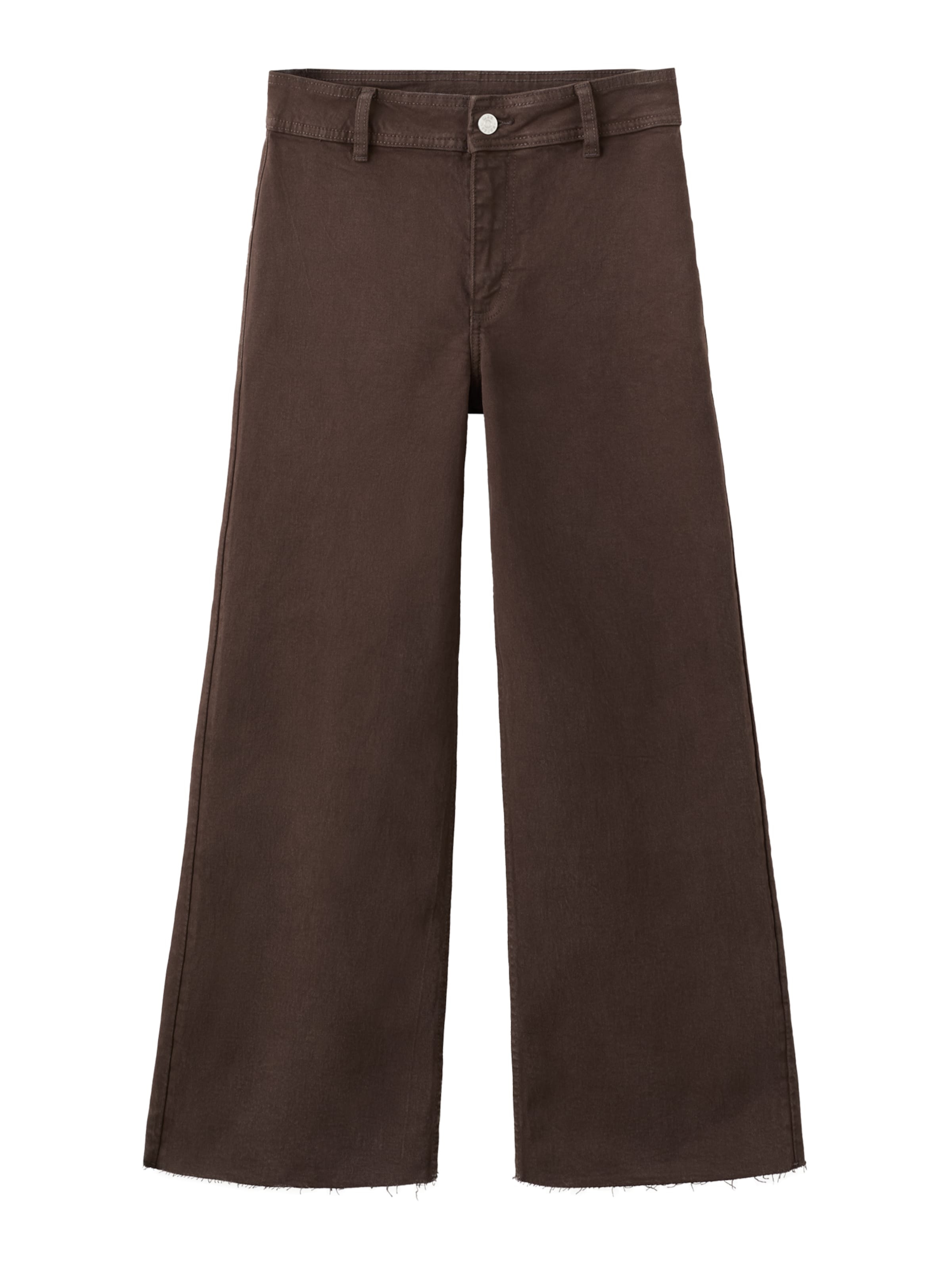 MANGO Wide leg Jeans 'CATHERIN' i brun: framsida