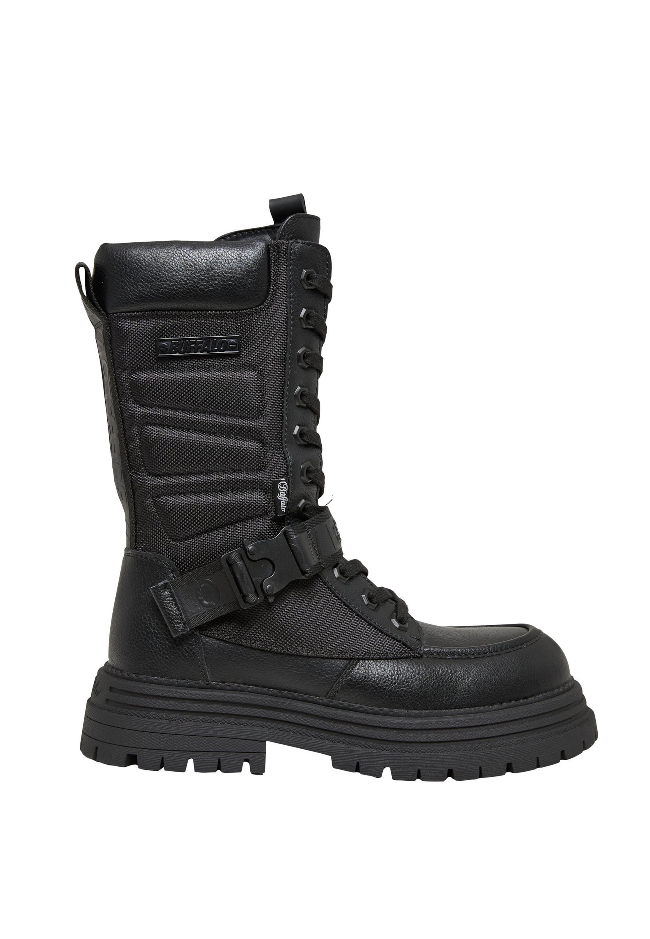Bottes à lacets 'Lennox' BUFFALO en noir : devant