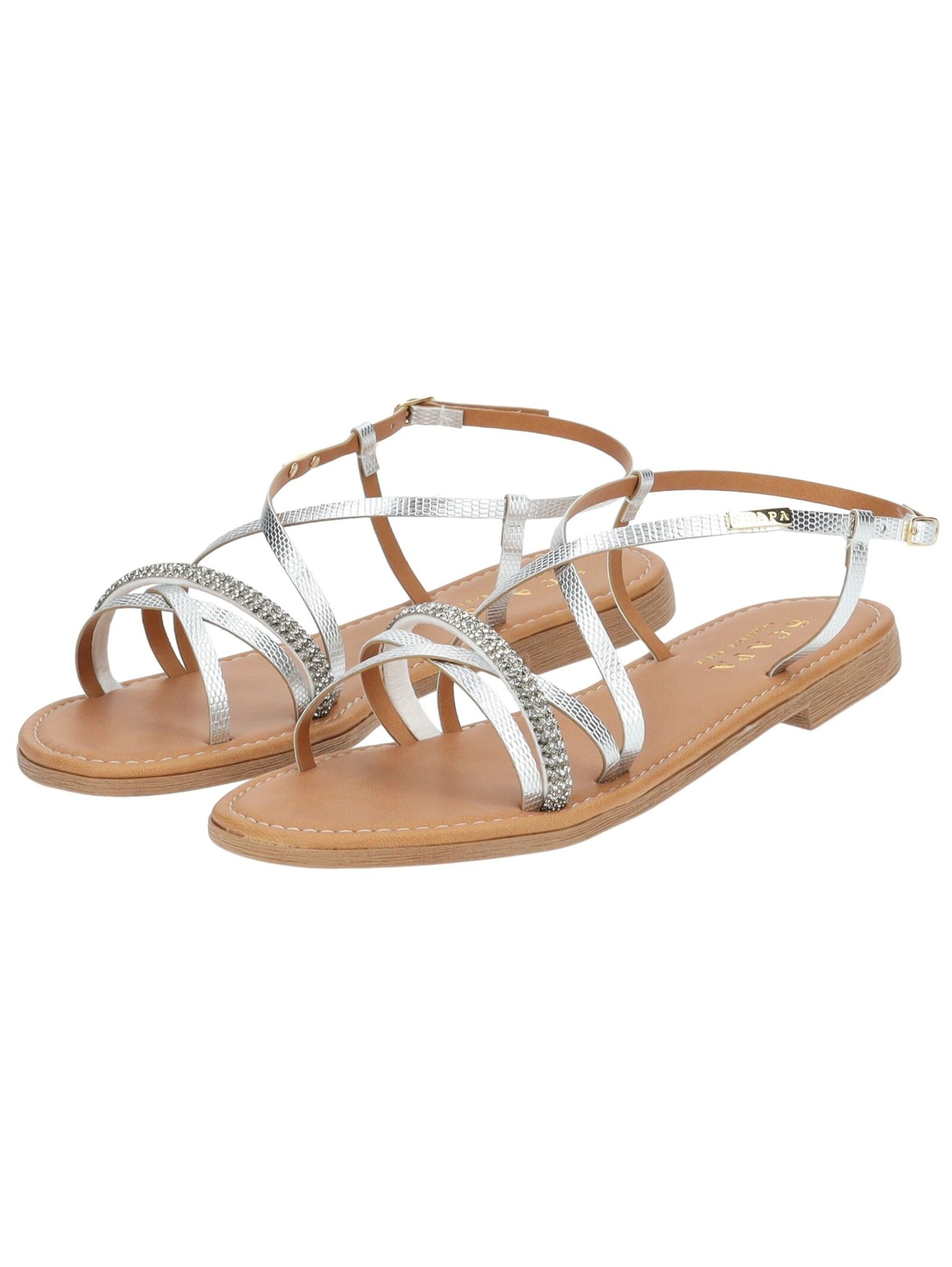 SCAPA Strap sandal in Silver