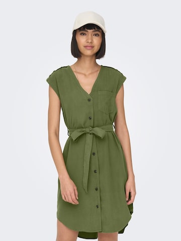 Robe-chemise 'LARIS' ONLY en vert : devant