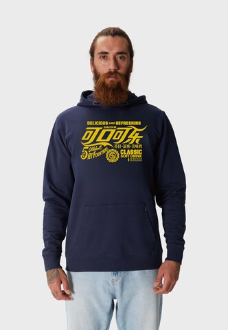 Oldskull Sweatshirt 'RETRO REFRESHING TYPOGRAPHY GRAPHIC' in Blue: front